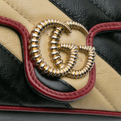 Super Mini GG Marmont Matelasse Leather Torchon Flap Crossbody