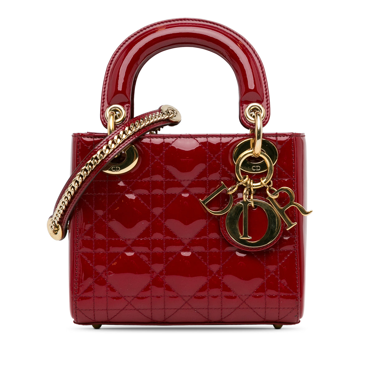 Mini Patent Cannage Lady Dior