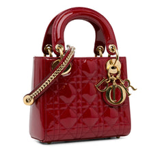 Mini Patent Cannage Lady Dior