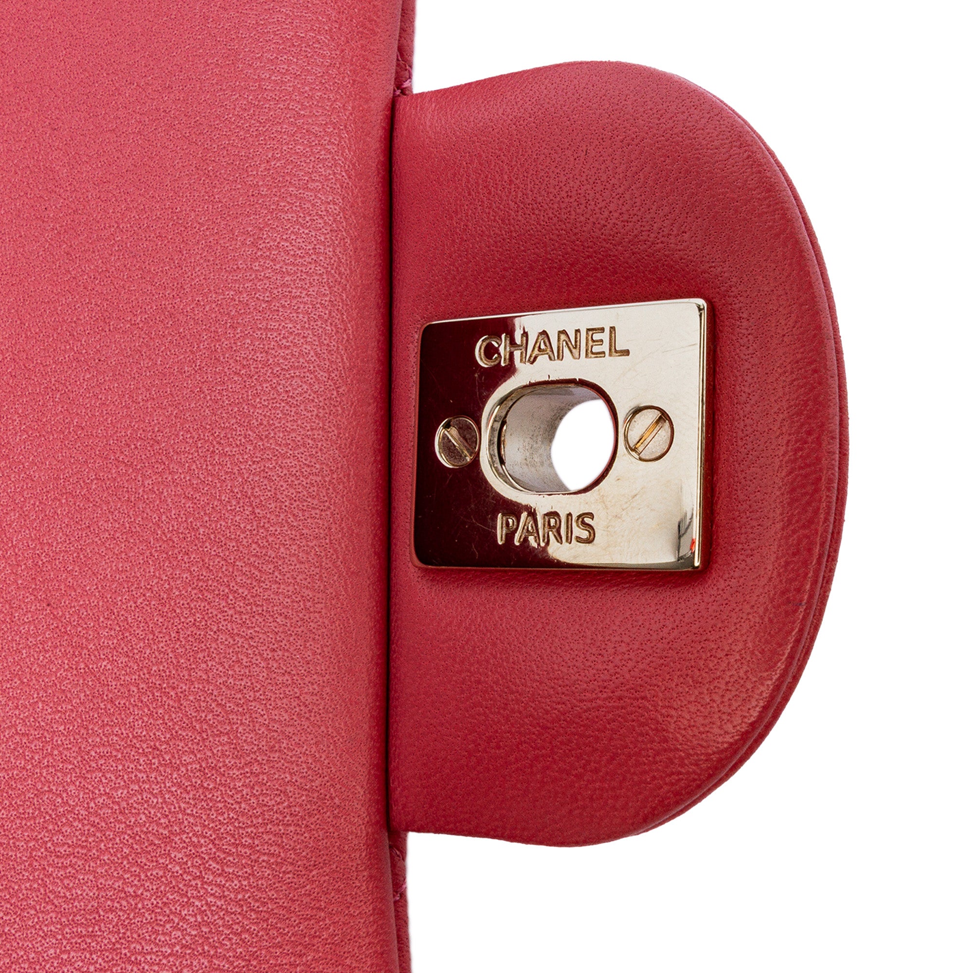 Medium Lambskin Valentine Heart Charms Single Flap