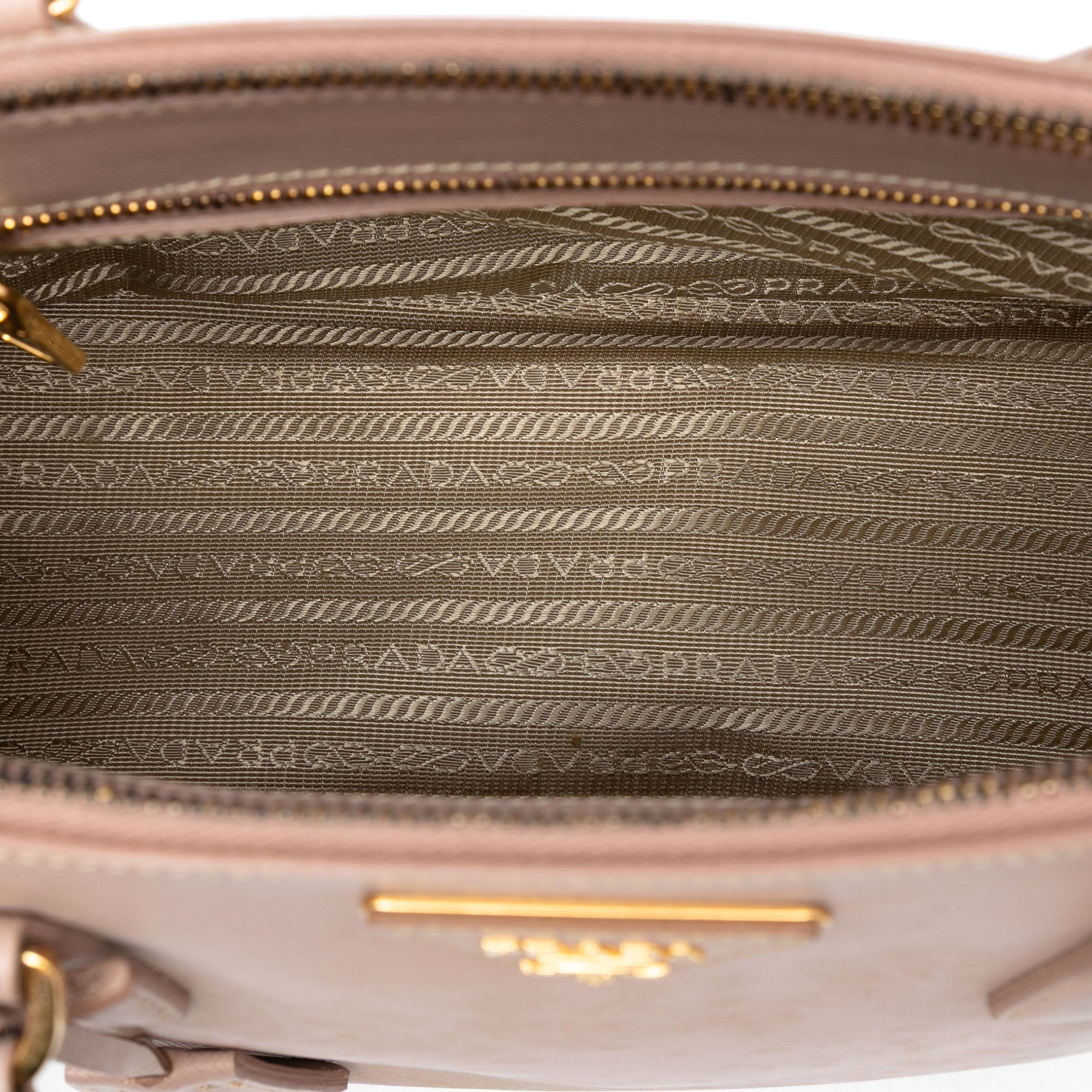 Medium Saffiano Lux Galleria Double Zip Satchel