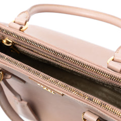 Medium Saffiano Lux Galleria Double Zip Satchel