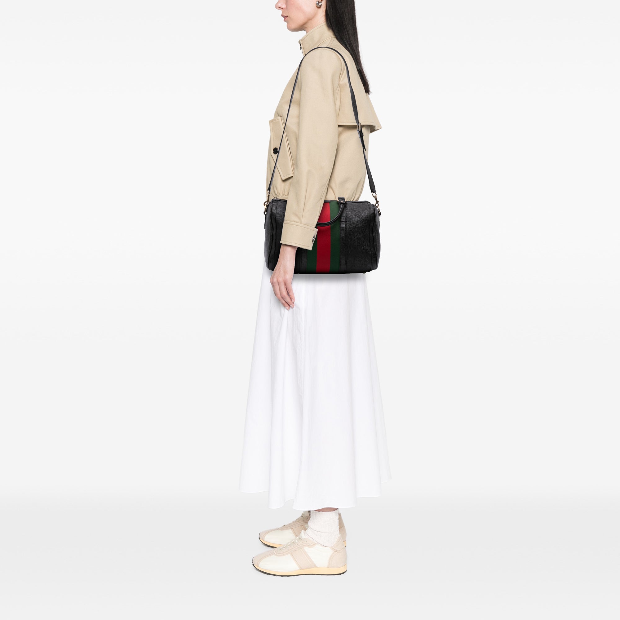 Calfskin Web Joy Boston Bag