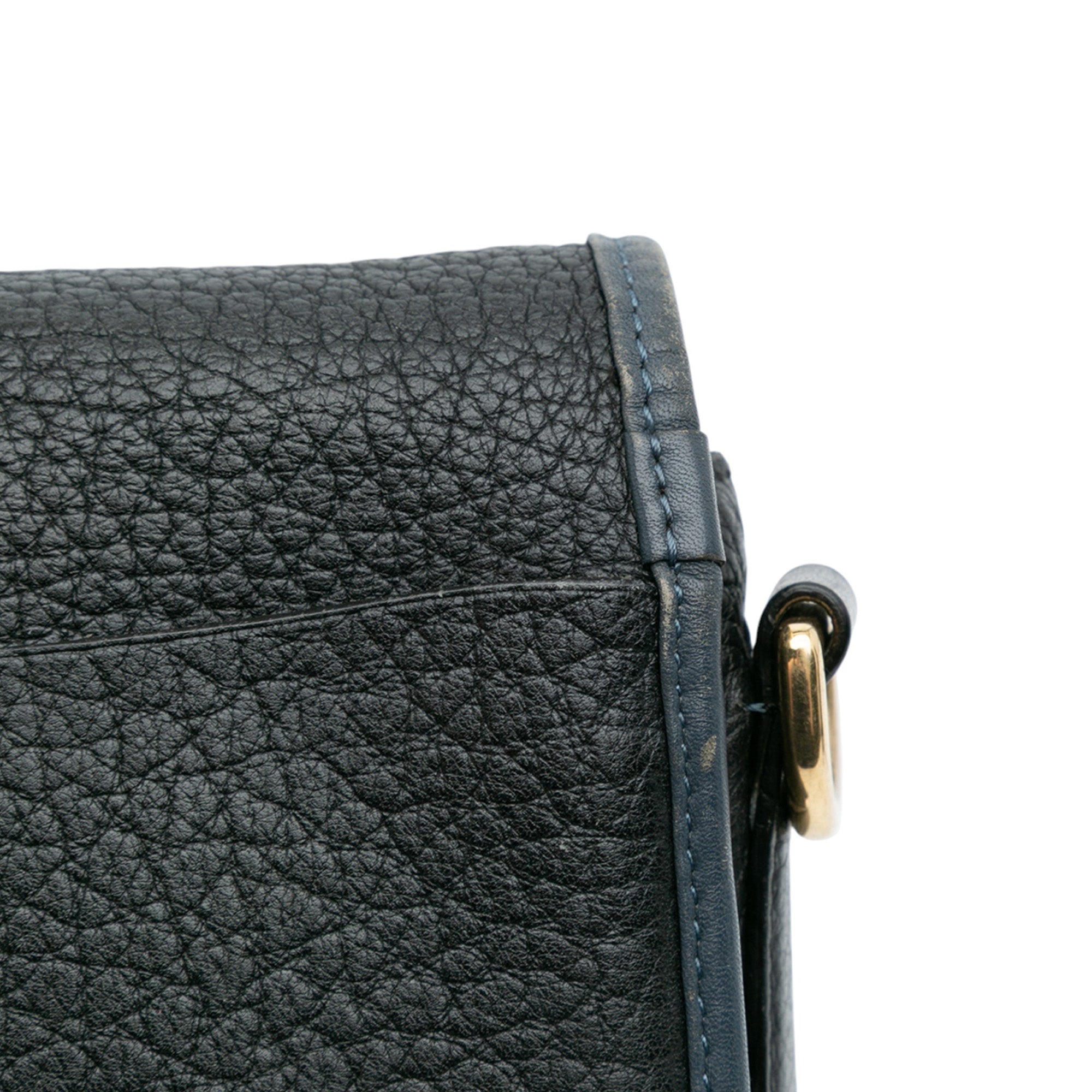 Pebbled Calfskin Anagram Ines Flap Crossbody