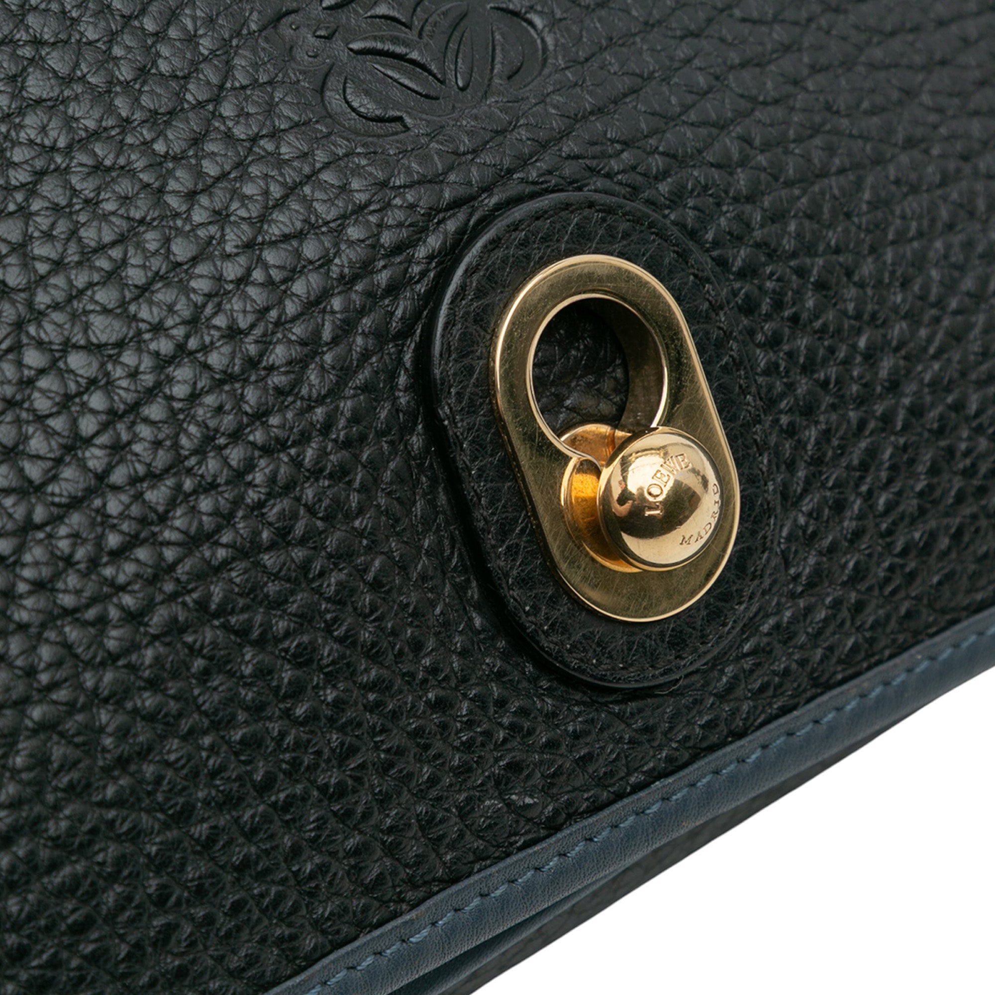 Pebbled Calfskin Anagram Ines Flap Crossbody