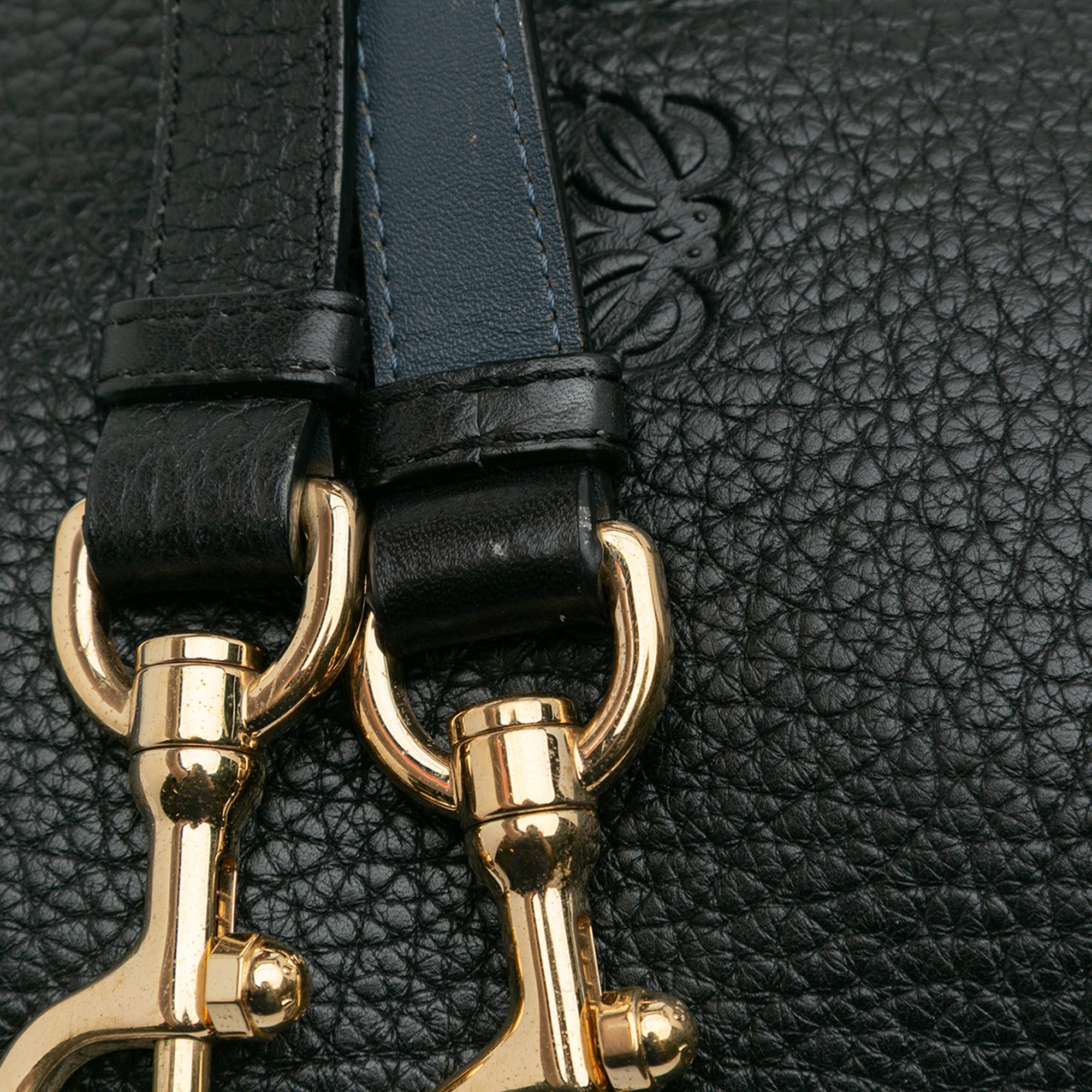 Pebbled Calfskin Anagram Ines Flap Crossbody