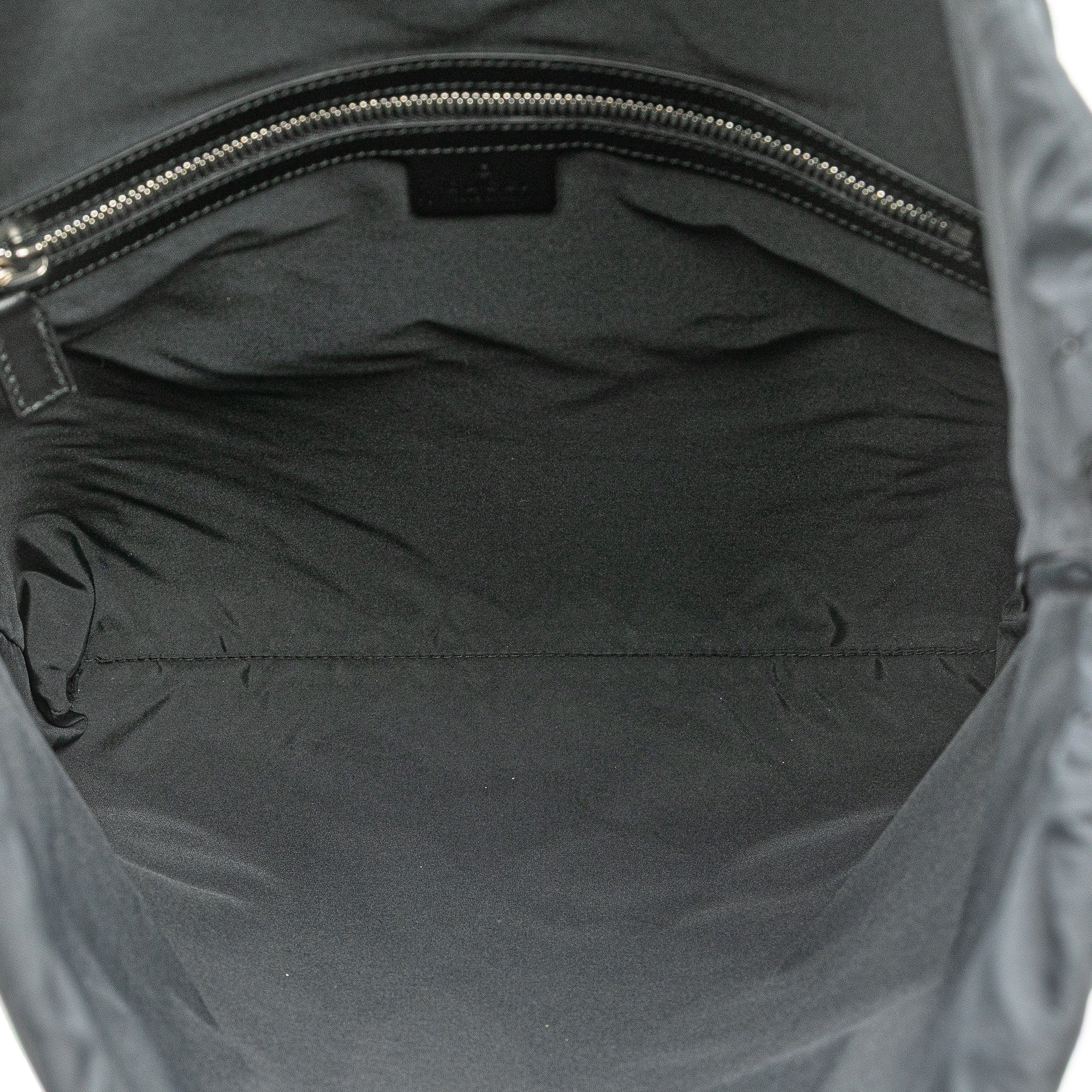 Leather Gucci Ghost Drawstring Backpack