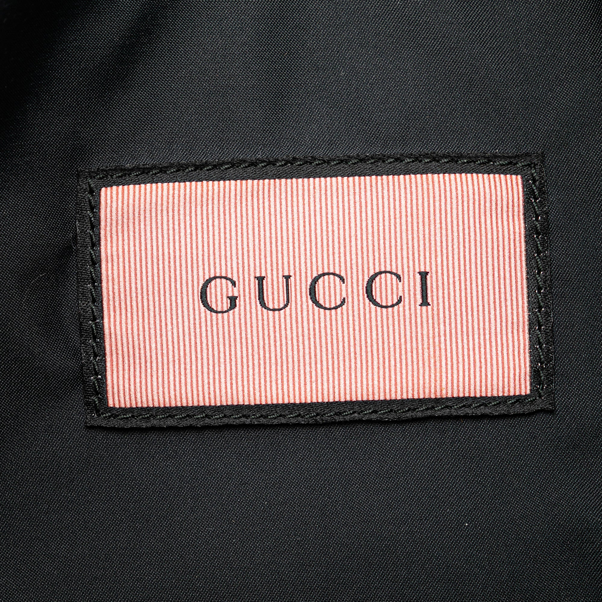 Leather Gucci Ghost Drawstring Backpack