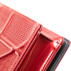 Metallic Patent Microcannage Diorama Wallet on Chain