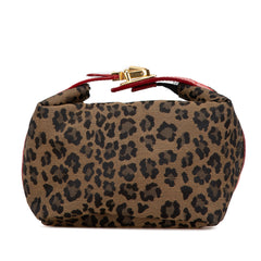 Leopard Print Canvas Handbag