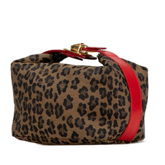 Leopard Print Canvas Handbag