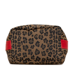 Leopard Print Canvas Handbag