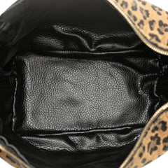 Leopard Print Canvas Handbag