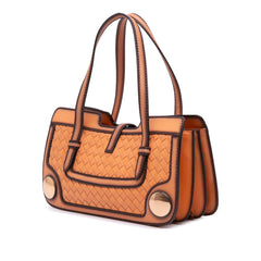 Calfskin Intreccio Border Sphere Tote