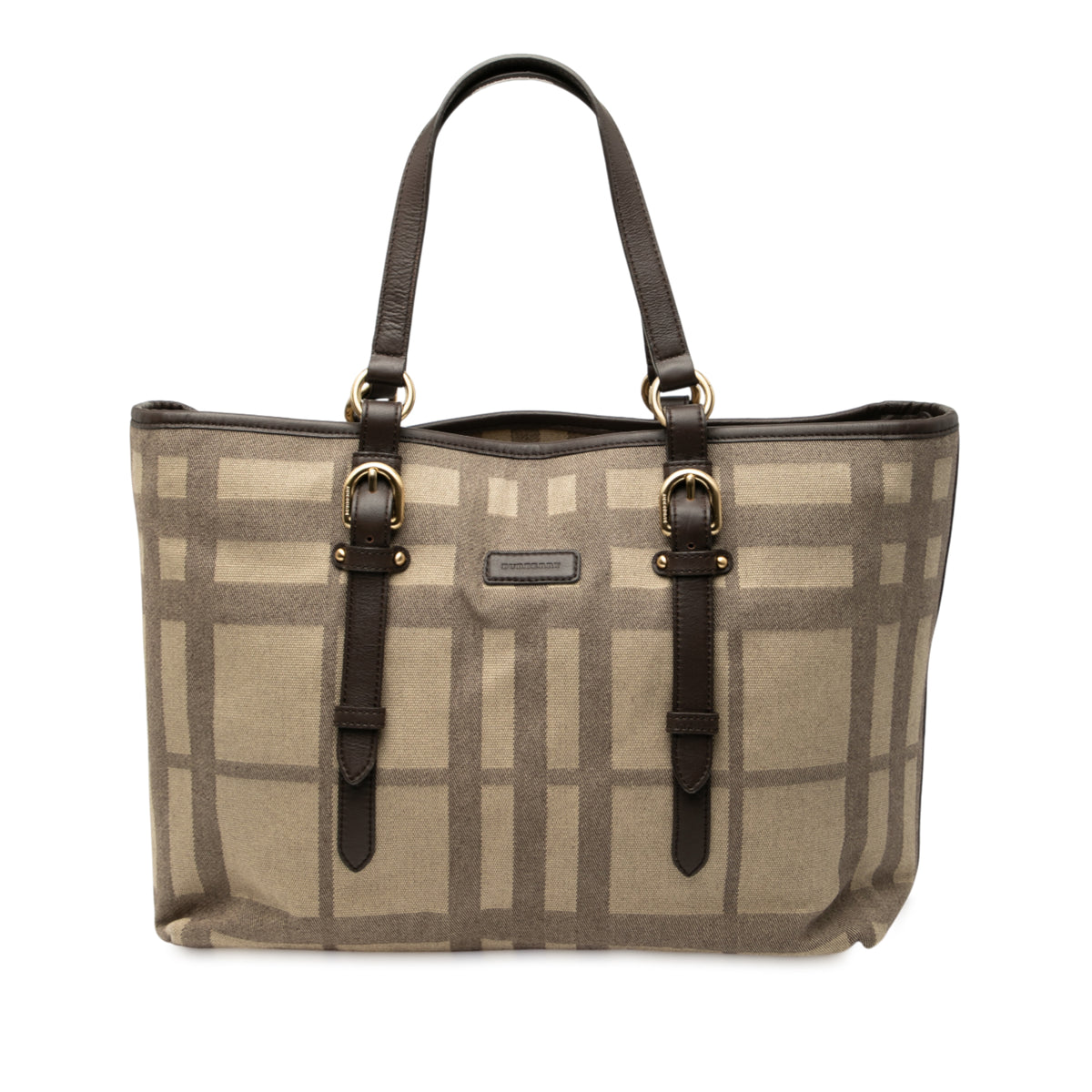 Tonal Check Canvas Tote