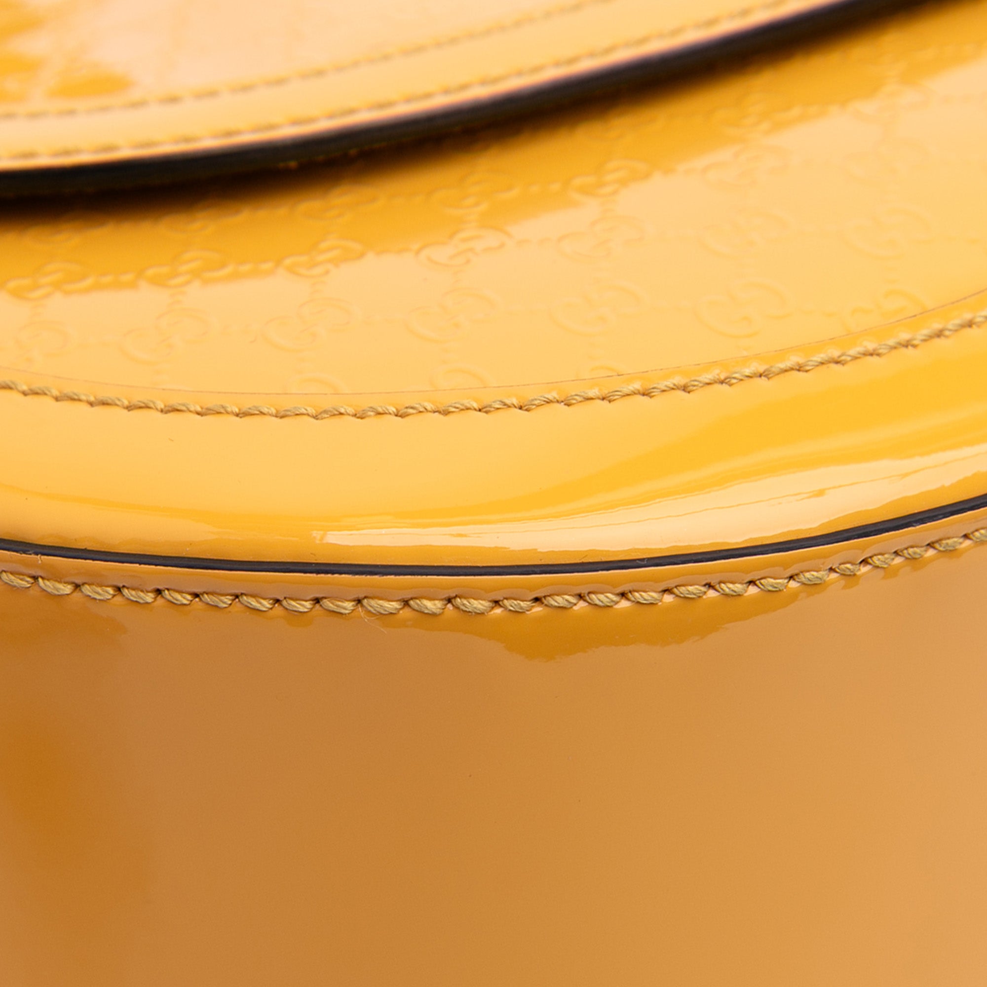 Microguccissima Patent Stirrup Crossbody