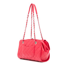 CC Quilted Lambskin Kisslock Frame Flap Tote
