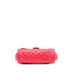CC Quilted Lambskin Kisslock Frame Flap Tote