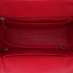 CC Quilted Lambskin Kisslock Frame Flap Tote