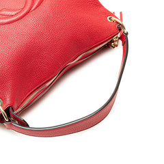 Large Pebbled Calfskin Soho Convertible Hobo