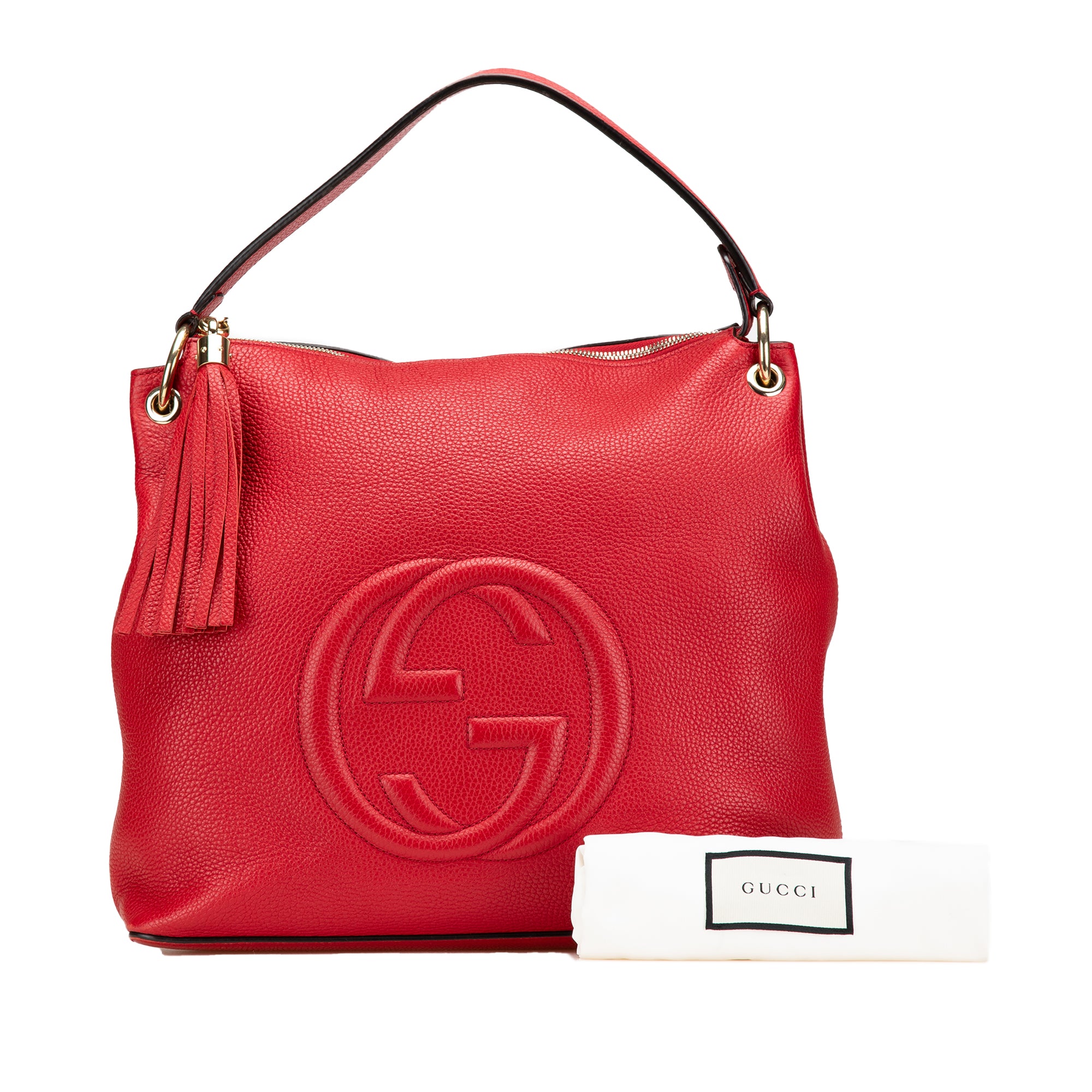 Large Pebbled Calfskin Soho Convertible Hobo
