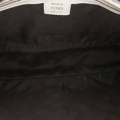 Large Zucca Embossed Leather Baguette Satchel