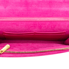 Lambskin Cannage DiorAddict Wallet on Chain