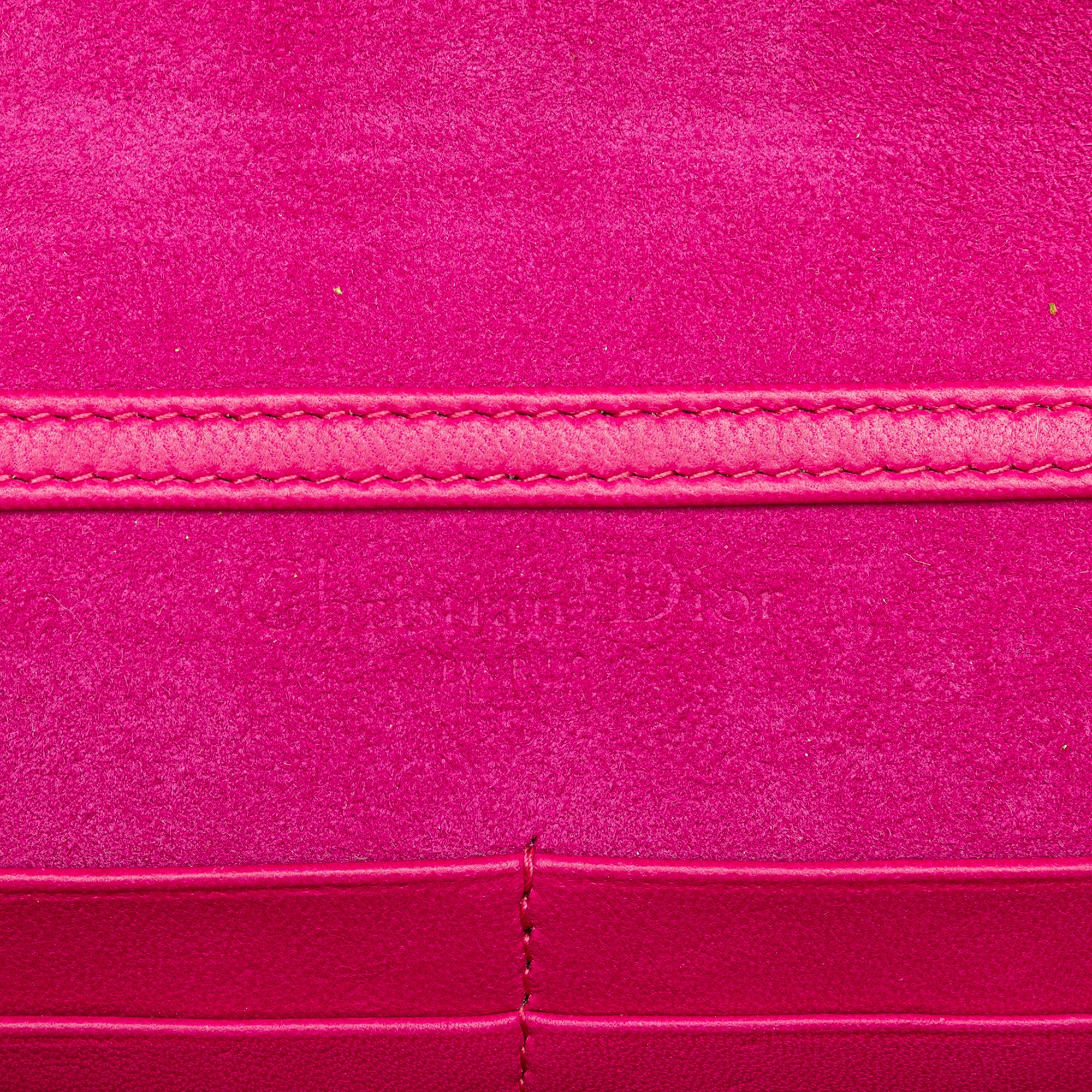 Lambskin Cannage DiorAddict Wallet on Chain