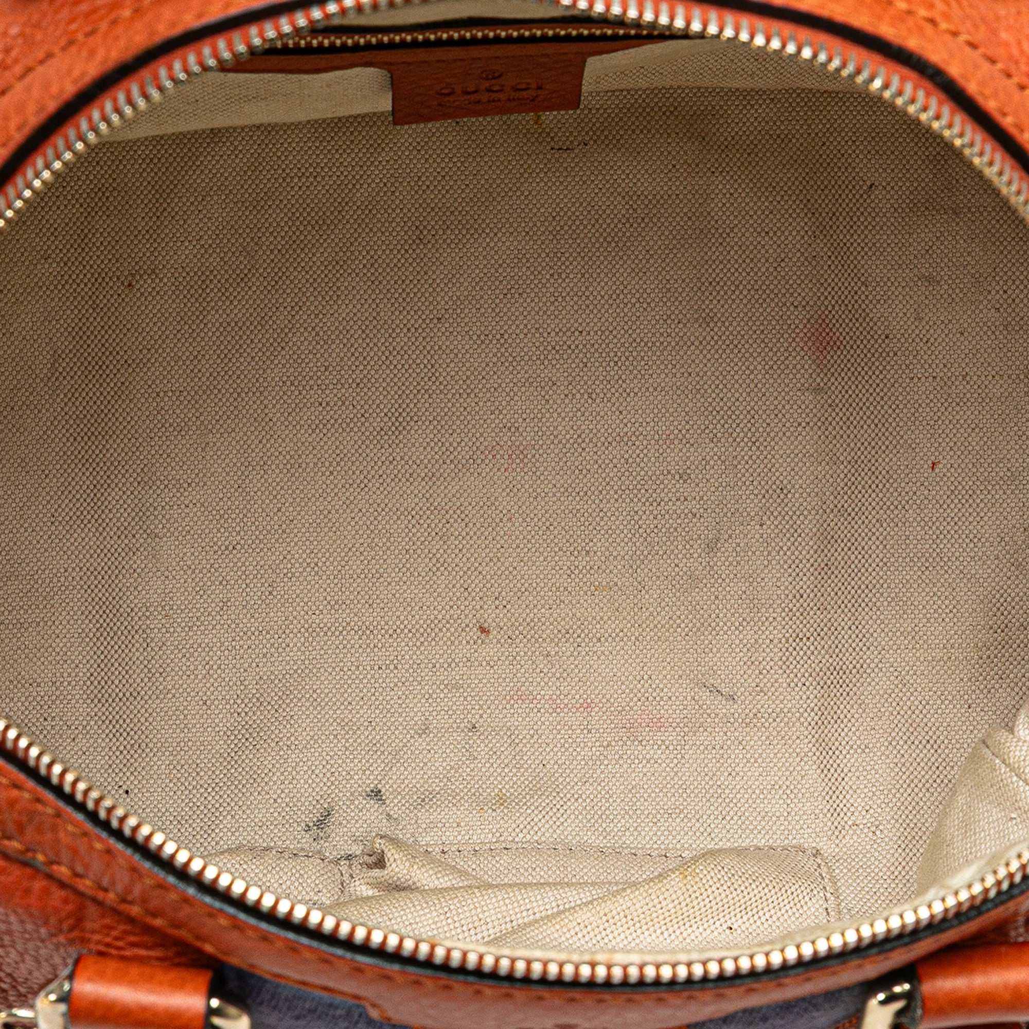 Small Leather Web Joy Boston Bag