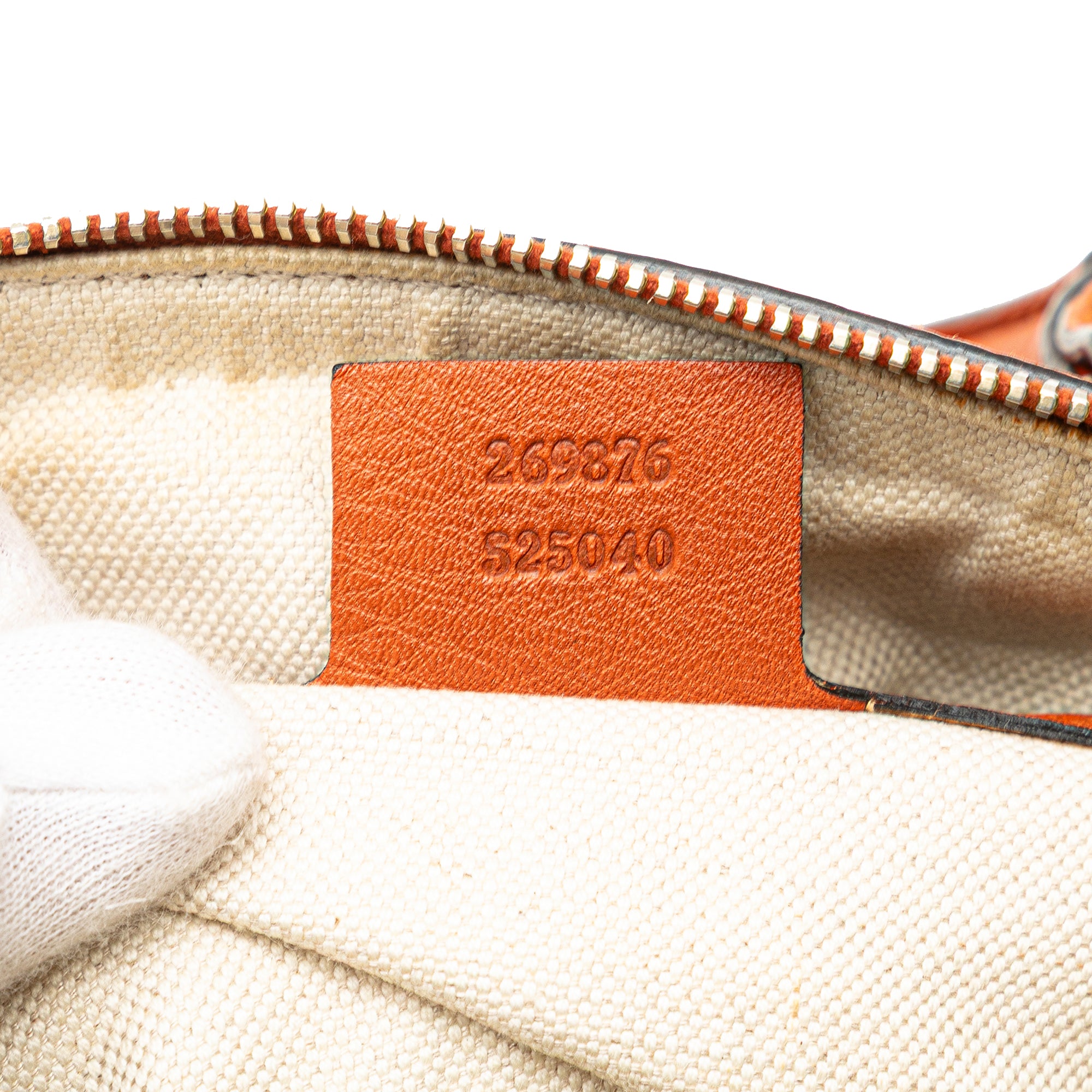 Small Leather Web Joy Boston Bag