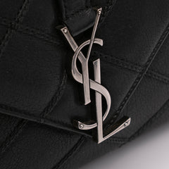Medium Quilted Diamond Calfskin Monogram College Satchel