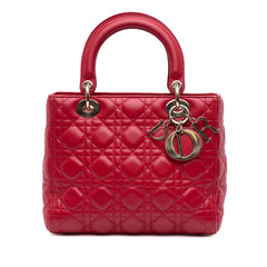 Medium Lambskin Cannage Lady Dior