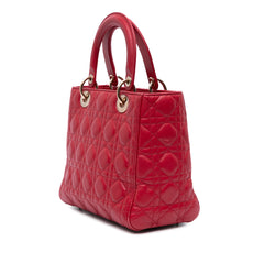 Medium Lambskin Cannage Lady Dior