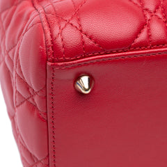 Medium Lambskin Cannage Lady Dior