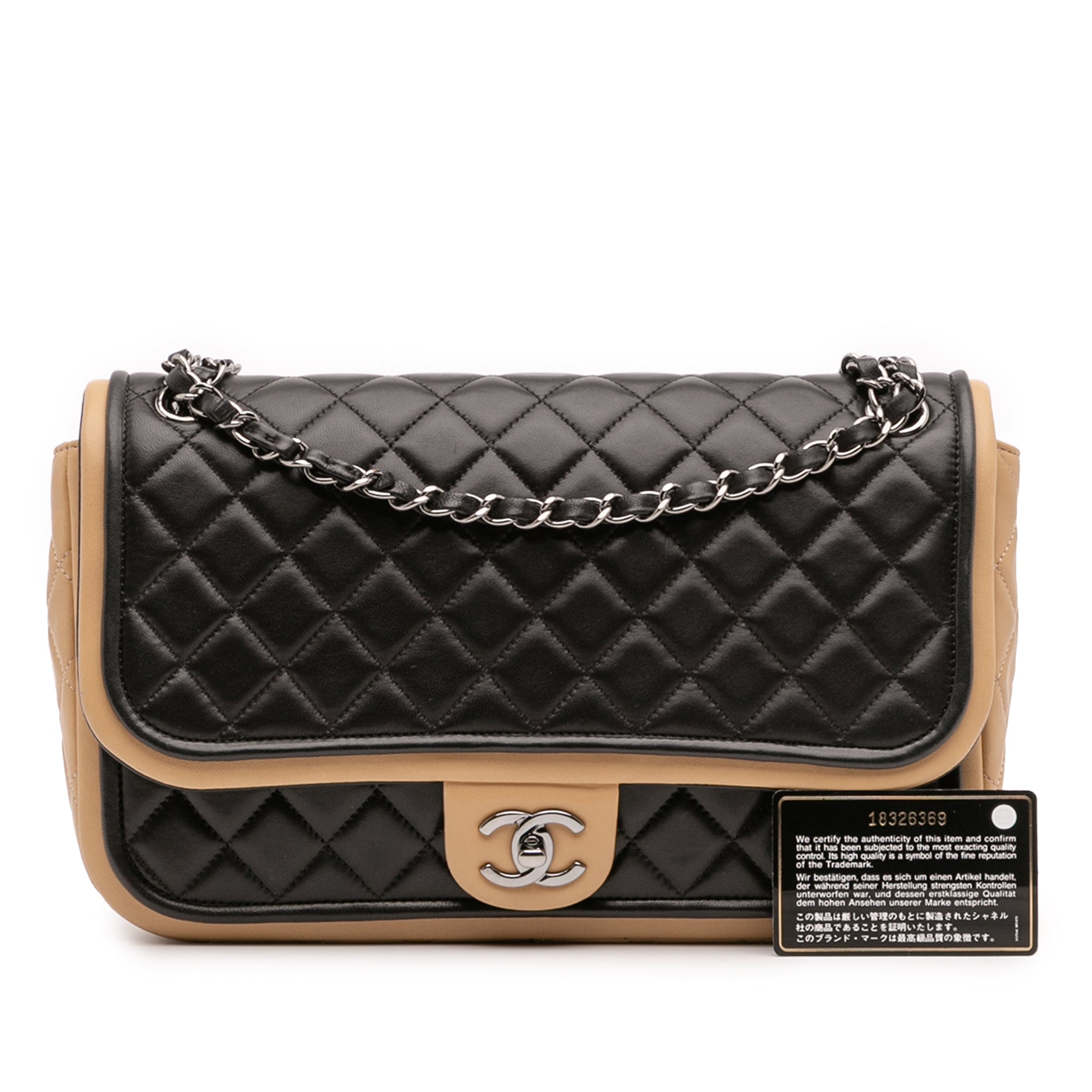 Jumbo Classic Bicolor Lambskin Twist Flap