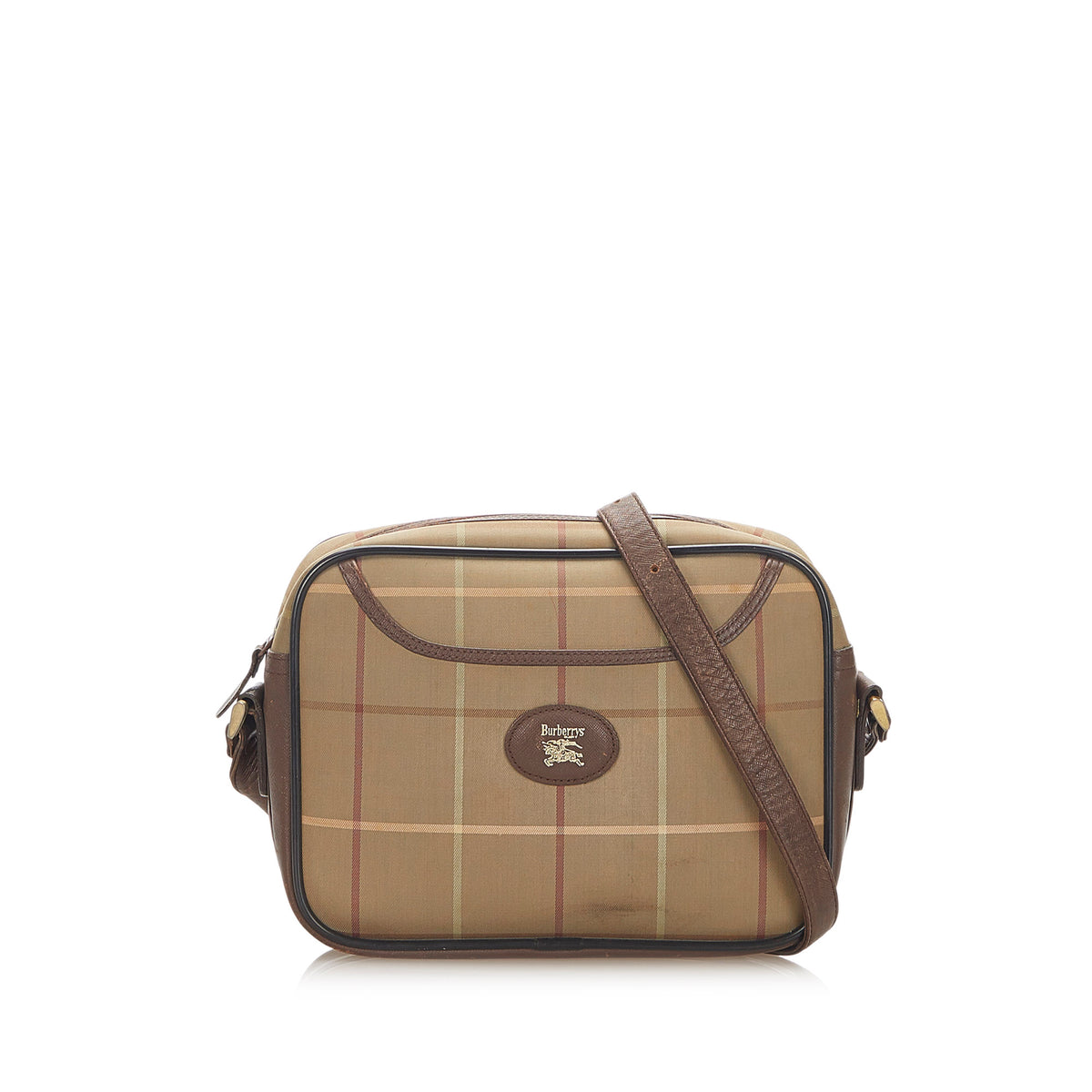 Plaid Canvas Shoulder Bag_0