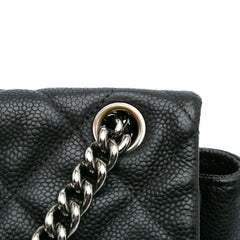 Quilted Iridescent Caviar Lady Pearly Flap