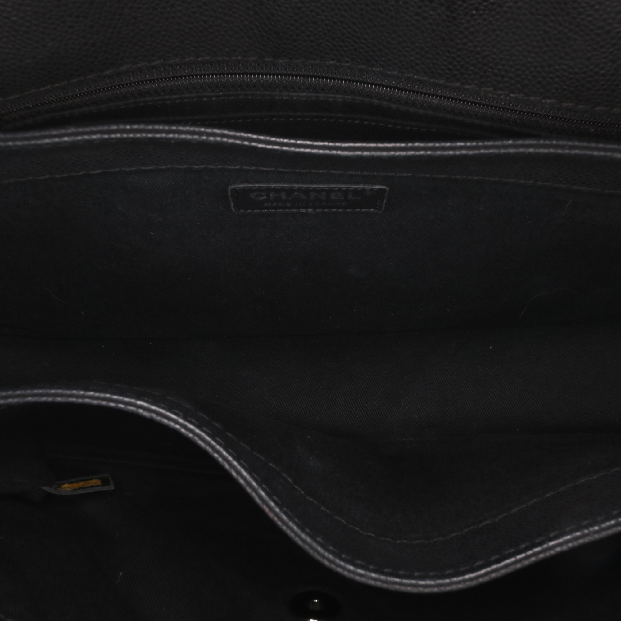 Quilted Iridescent Caviar Lady Pearly Flap