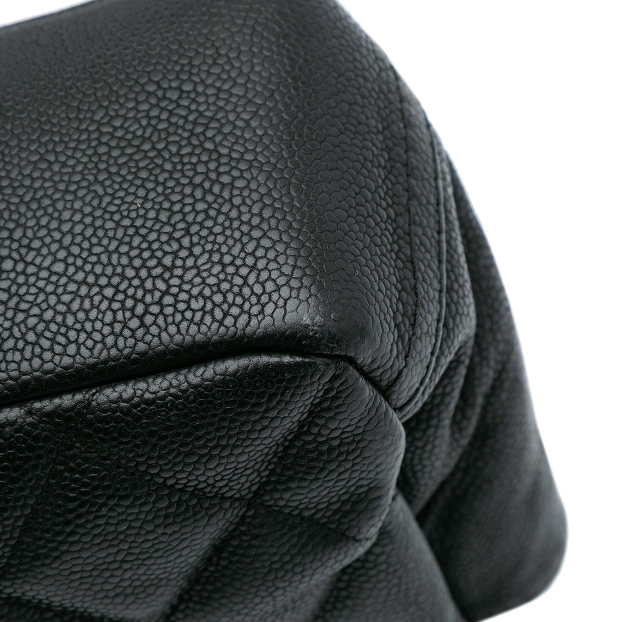 Quilted Iridescent Caviar Lady Pearly Flap