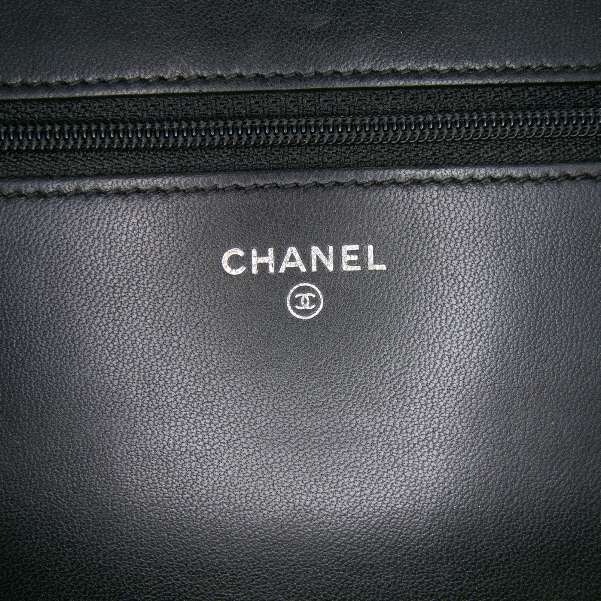 CC Embossed Lambskin Wallet on Chain