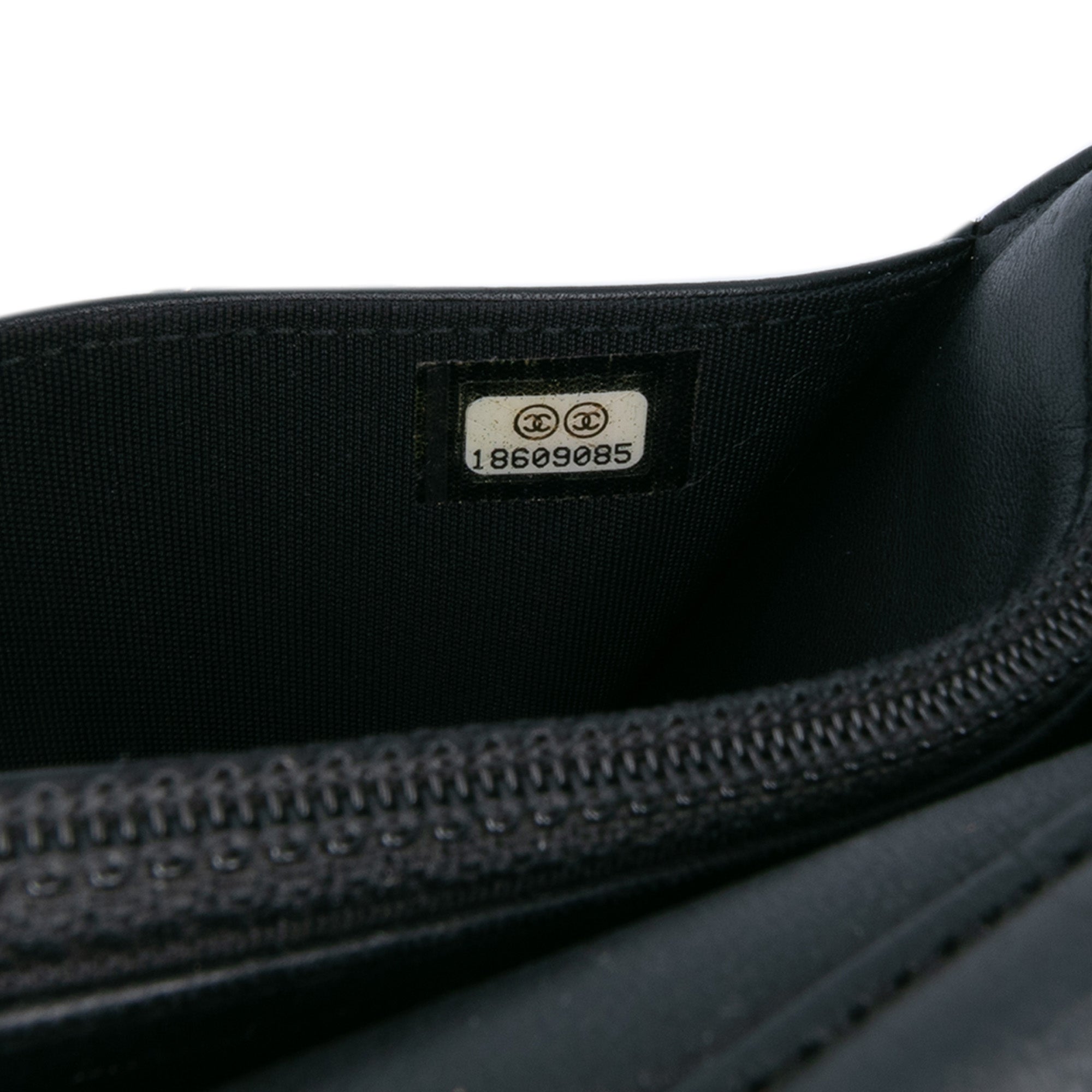 CC Embossed Lambskin Wallet on Chain