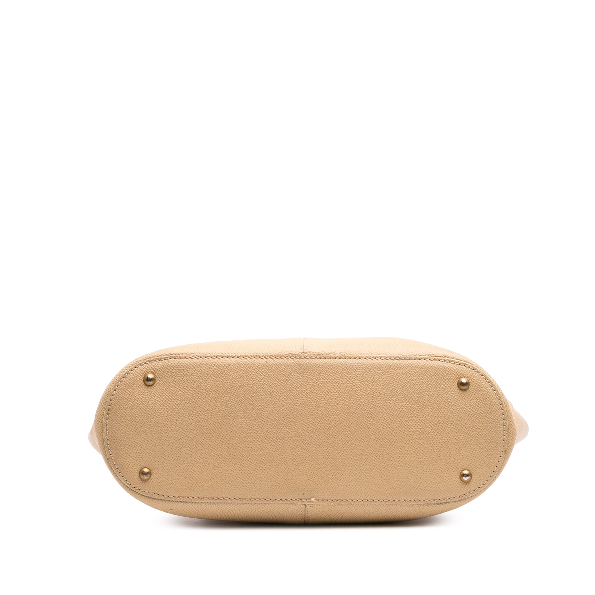 Grained Calfskin Tortoise Top Handle Tote