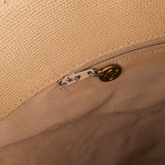 Grained Calfskin Tortoise Top Handle Tote