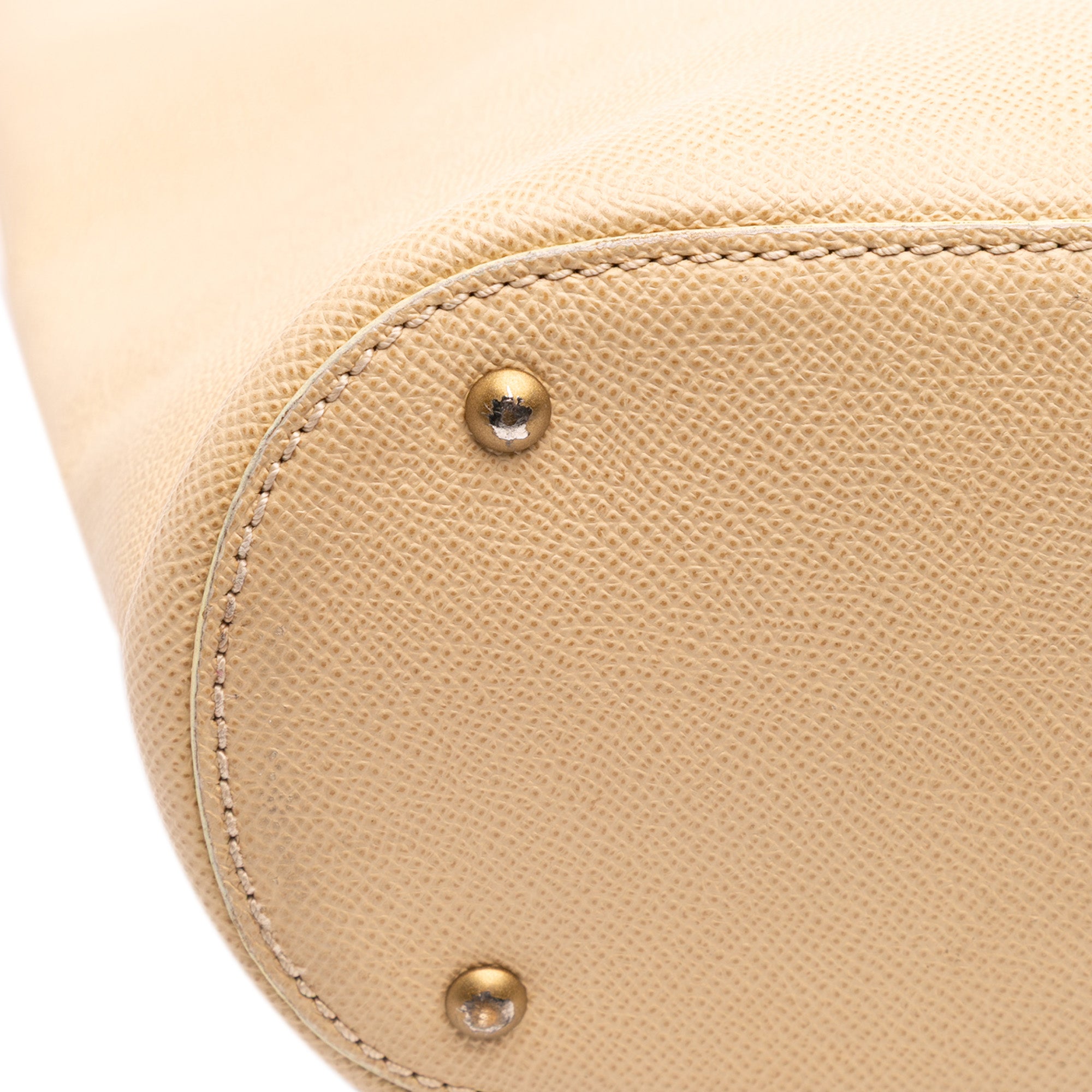 Grained Calfskin Tortoise Top Handle Tote