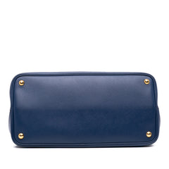 Medium Saffiano Cuir Double Satchel