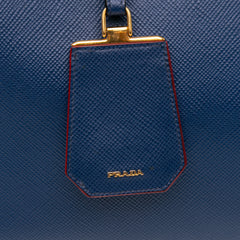 Medium Saffiano Cuir Double Satchel
