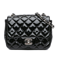 Mini Square Classic Patent Single Flap