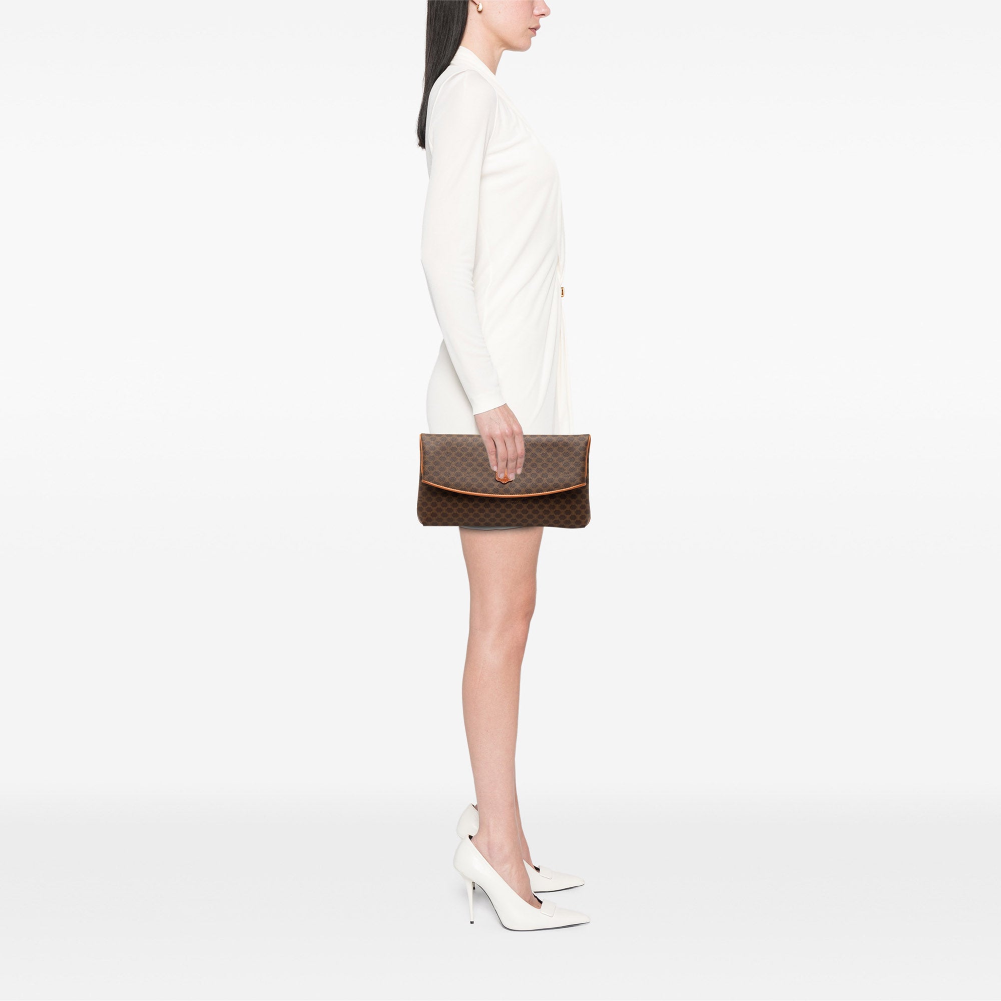 Macadam Coated Canvas Clutch