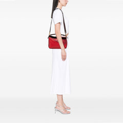 Medium Tricolor Calfskin Puzzle Satchel