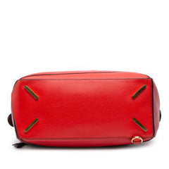 Medium Tricolor Calfskin Puzzle Satchel